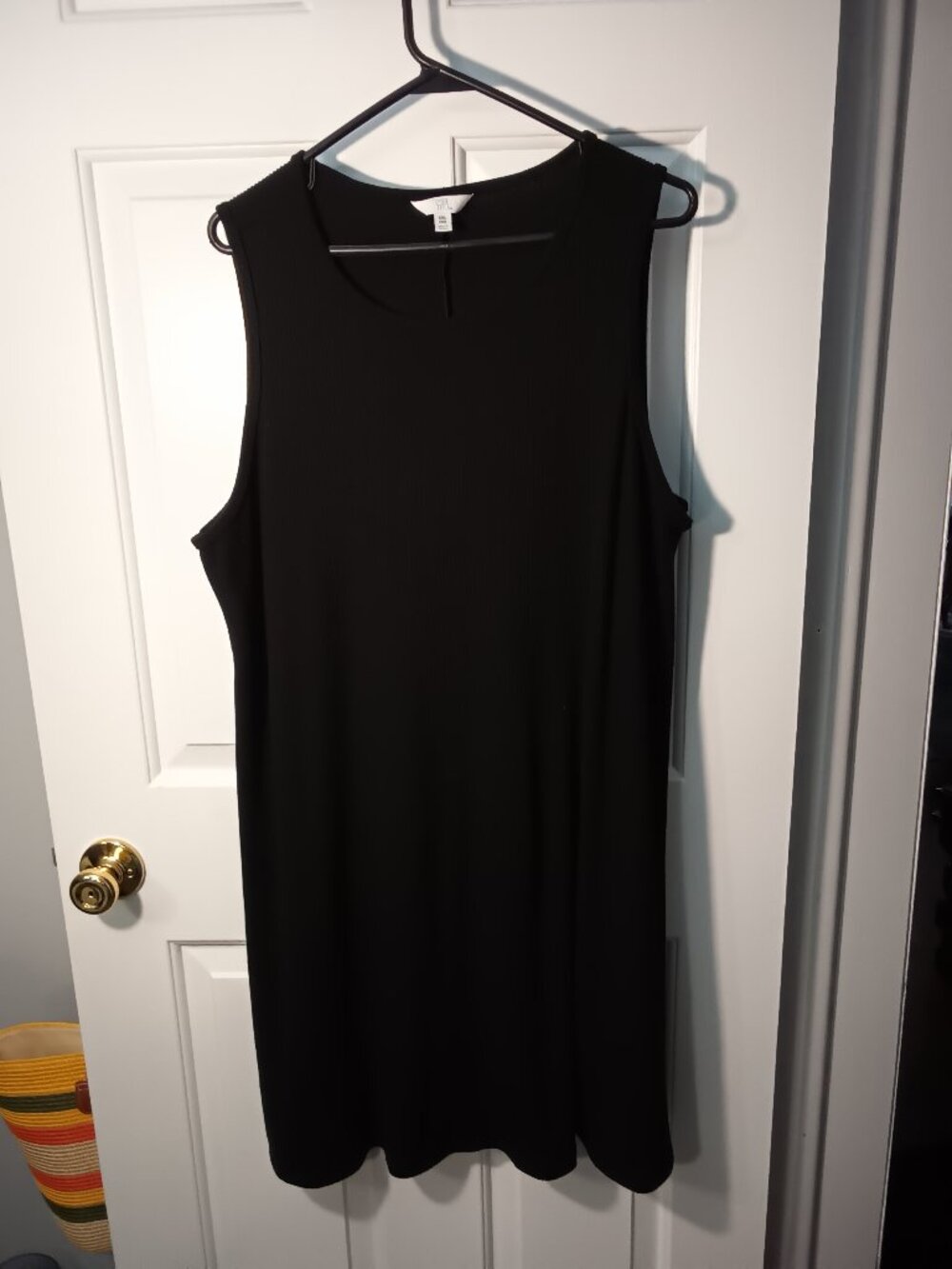 Time and Tru Black Midi Shift Dress